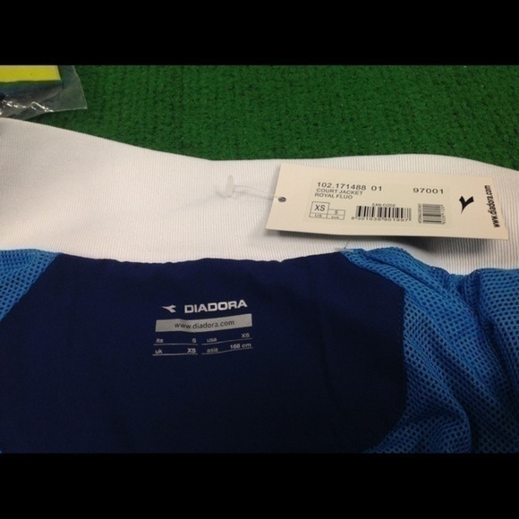 NWT Diadora blue tennis activewear jacket - Picture 3 of 8